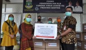 CSR Bank Banten Bantu 500 VTM dan 95 APD Untuk Tangani Covid-19 di Banten